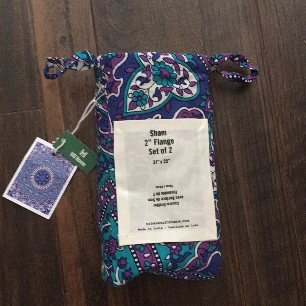 Purple, Blue, Teal Urban Outfitters shams. NWT!